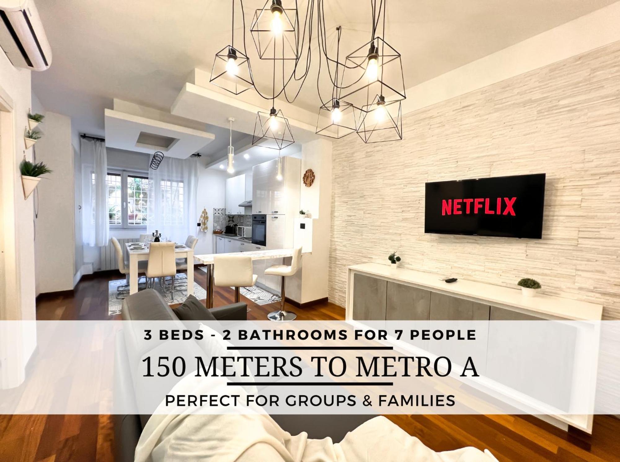 Unique House - 3 Bedrooms & 2 Bathrooms With 4 Beds - 100 Meters To The Metro A Rom Exterior foto